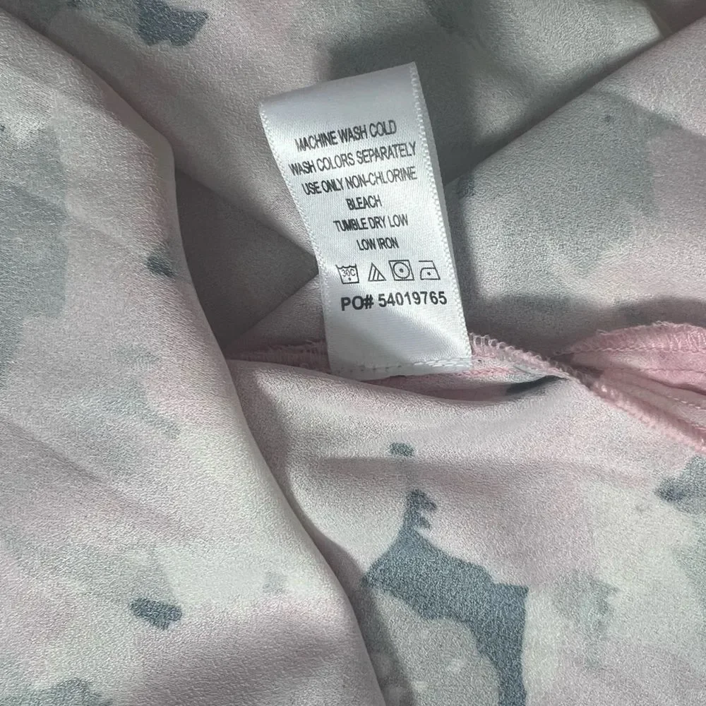 Catherine’s Pink Floral Asymmetrical Flare Sleeve Top Women’s Plus Size 4X